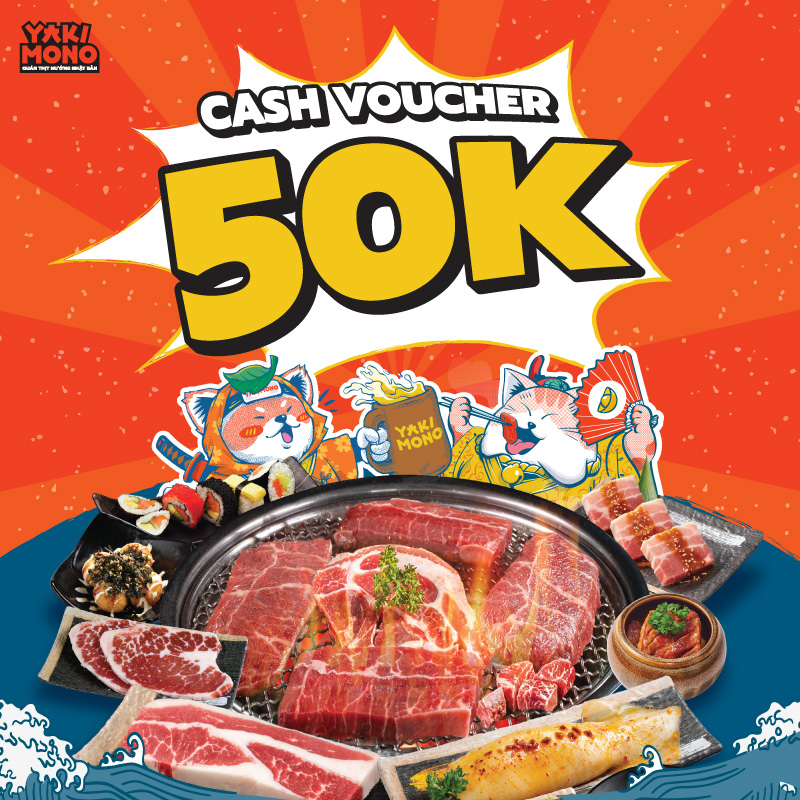 Phiếu giảm giá 50,000 VND tại Yakimono Aeon Hải Phòng Lê Chân