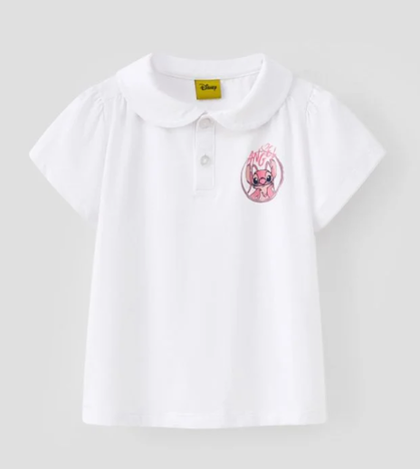 Áo thun cổ bẻ ngắn tay bé gái Rabity 501.009