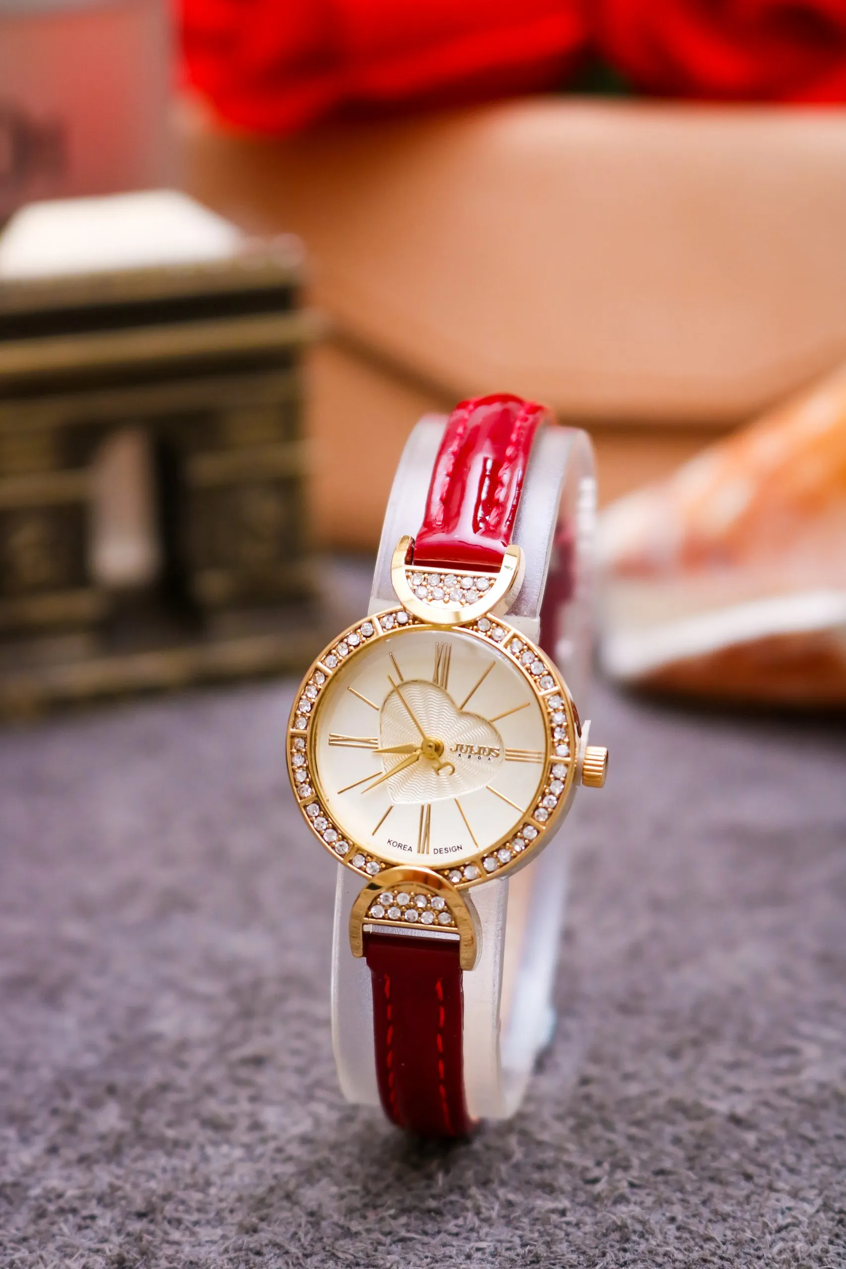 Đồng hồ nữ JA-779B JU1009 JULIUS Hàn Quốc (Đỏ)