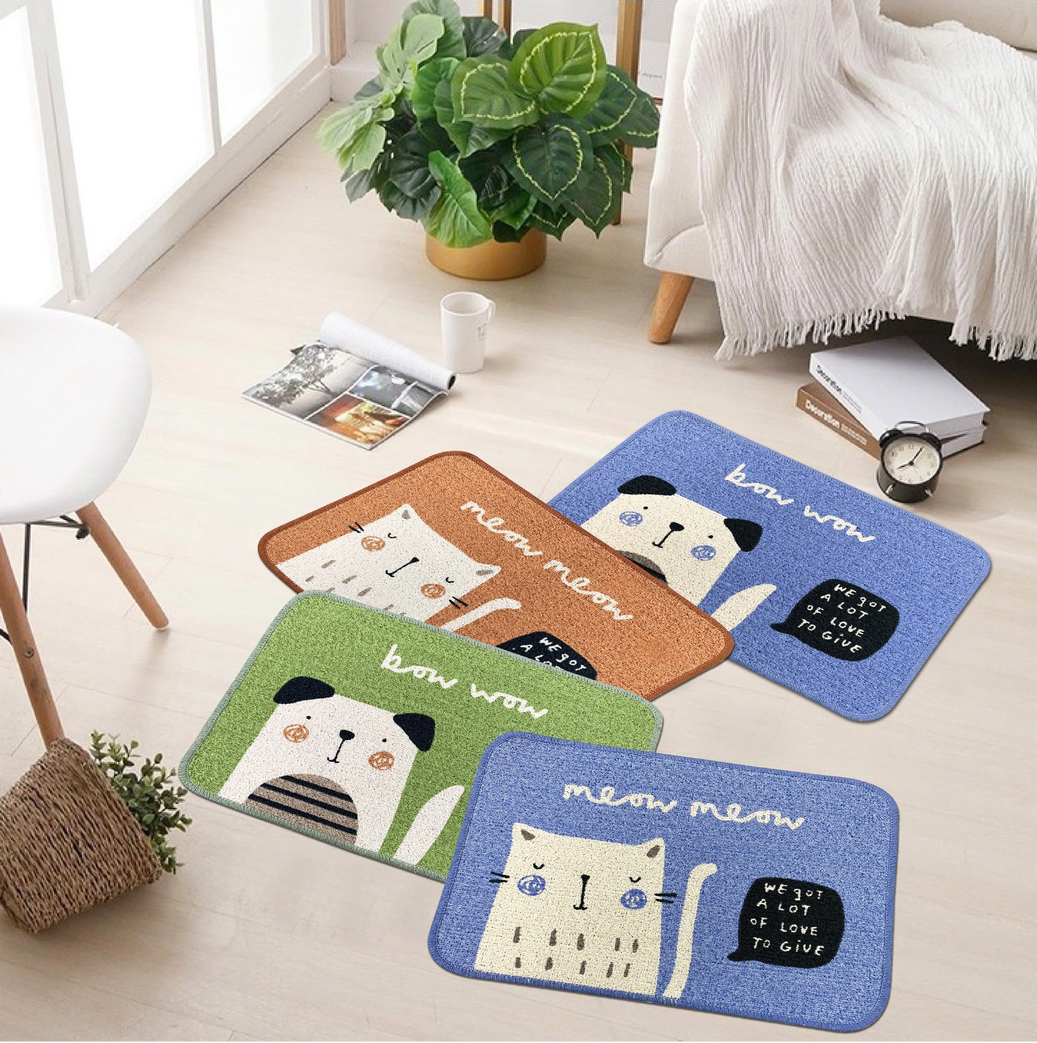 KOHNAN - 53376 EDLP Thảm Cotton In 35*50 (Giao mẫu ngẫu nhiên)