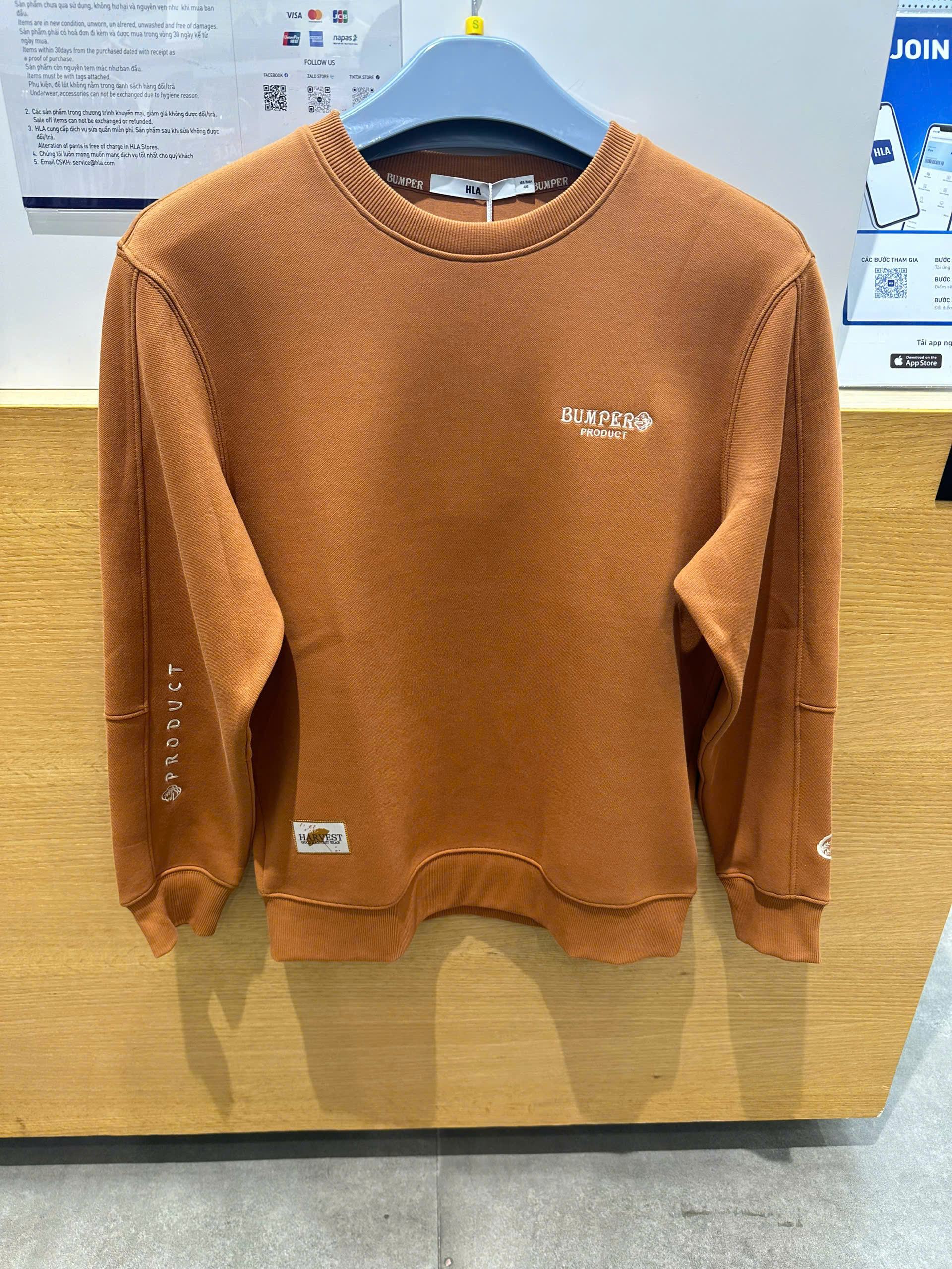 HLA- Áo sweeter thu đông - NZW/D3Y/22