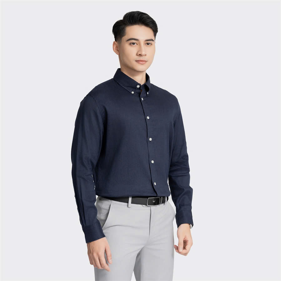 Aristino - Áo sơ mi dài tay Business Casual 1LSU620Z màu Xanh tím than