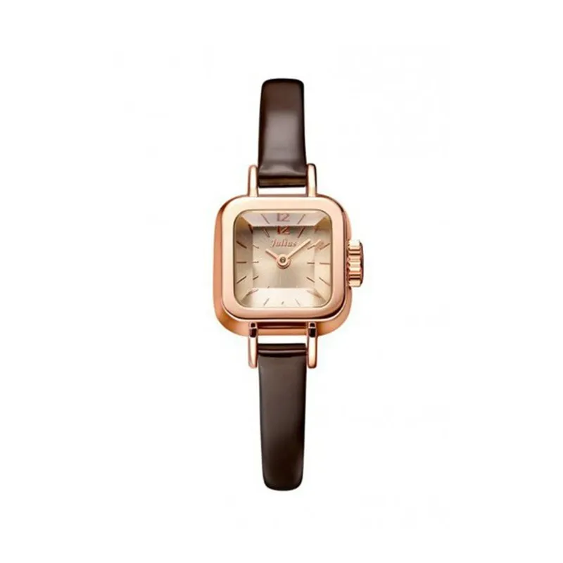 Đồng hồ nữ JA-496C Julius Hàn Quốc Dây Da (Nâu)