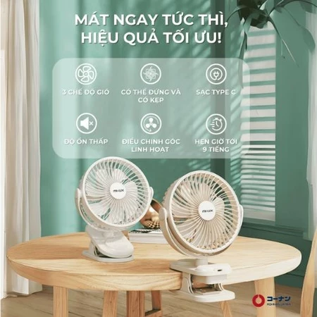 KOHNAN - 075879 Quạt kẹp Milux F-054
