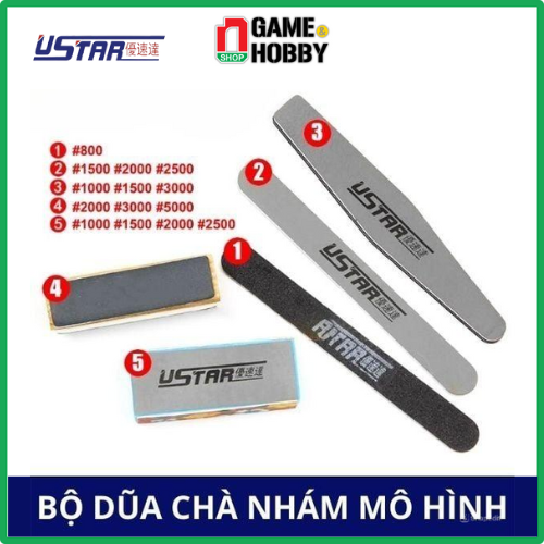 nShop - Bộ Dũa Chà Nhám Mô Hình Gundam 5 Món Cơ Bản Kích Thước Dài Khoảng 22cm