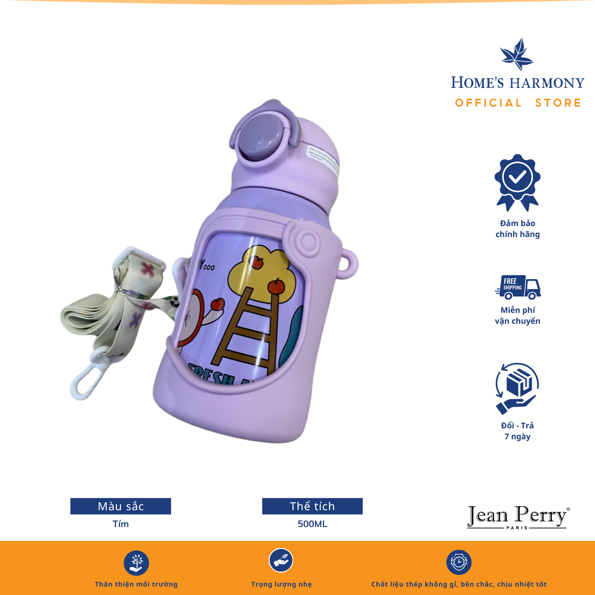 Bình giữ nhiệt cao cấp Inox giữ nóng, lạnh suốt 8 tiếng thể tích 500ml