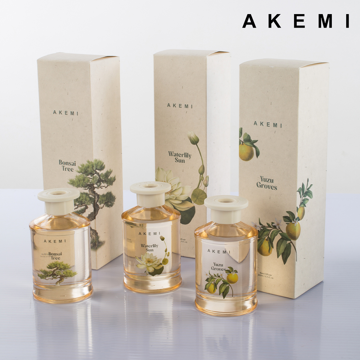 AKEMI - Tinh Dầu Akemi Reed Diffuser Zen Garden White series