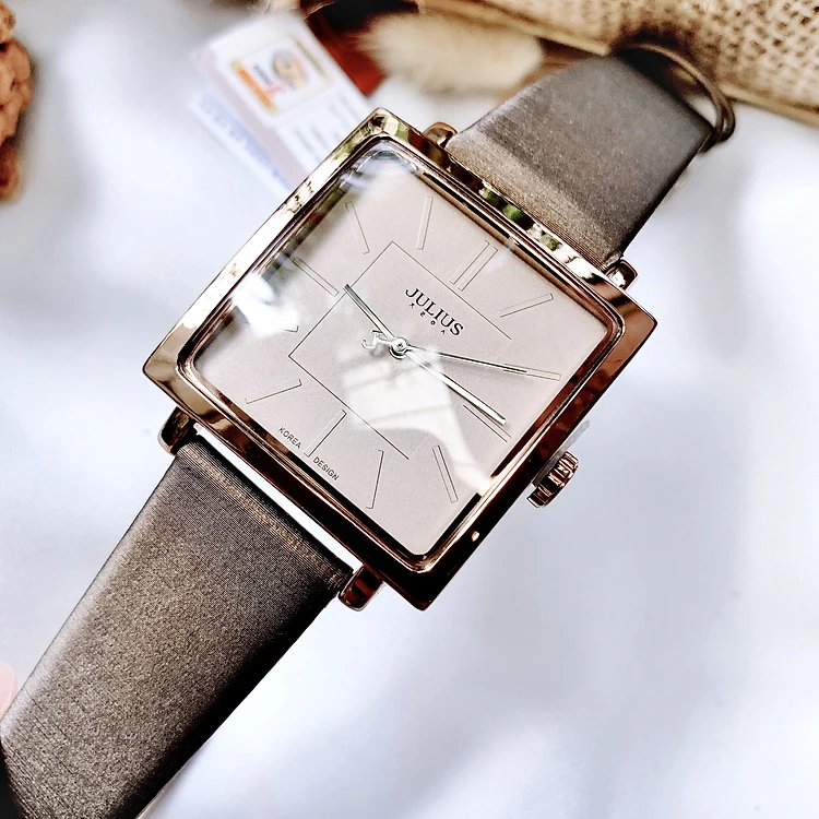 Đồng hồ nữ JULIUS JA-354D JU1213 dây da (Nâu)