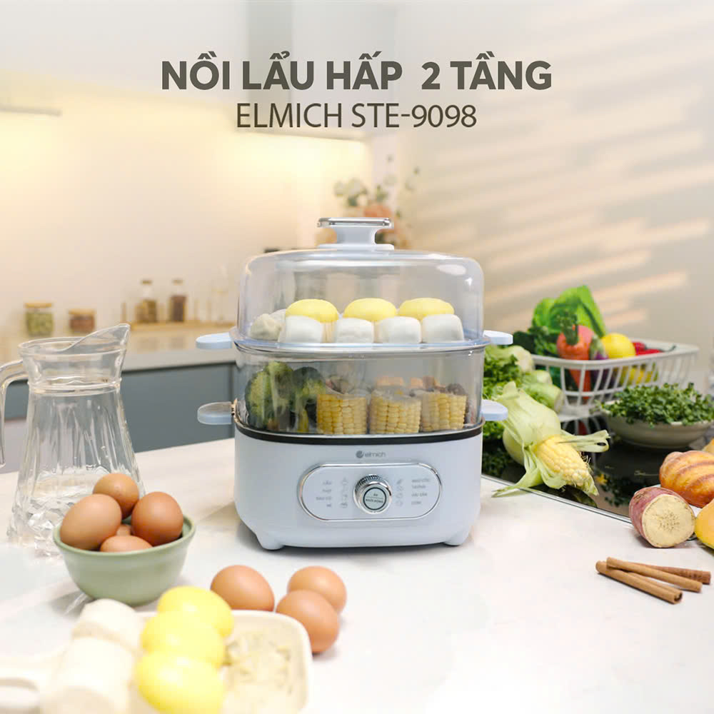 Nồi lẩu hấp 2 tầng Elmich STE-9098