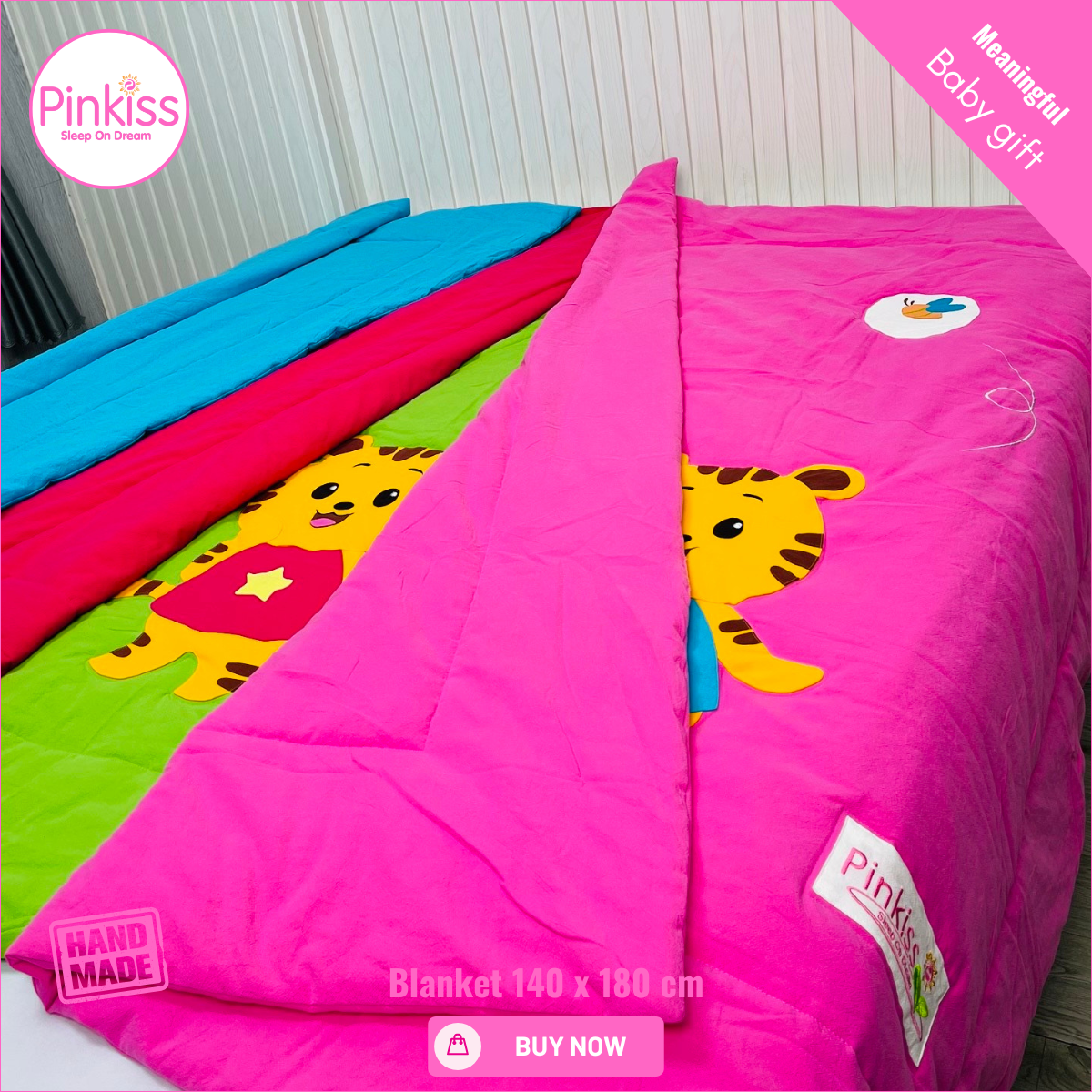 PINKISS-Mền trẻ em PINKISS 140x180