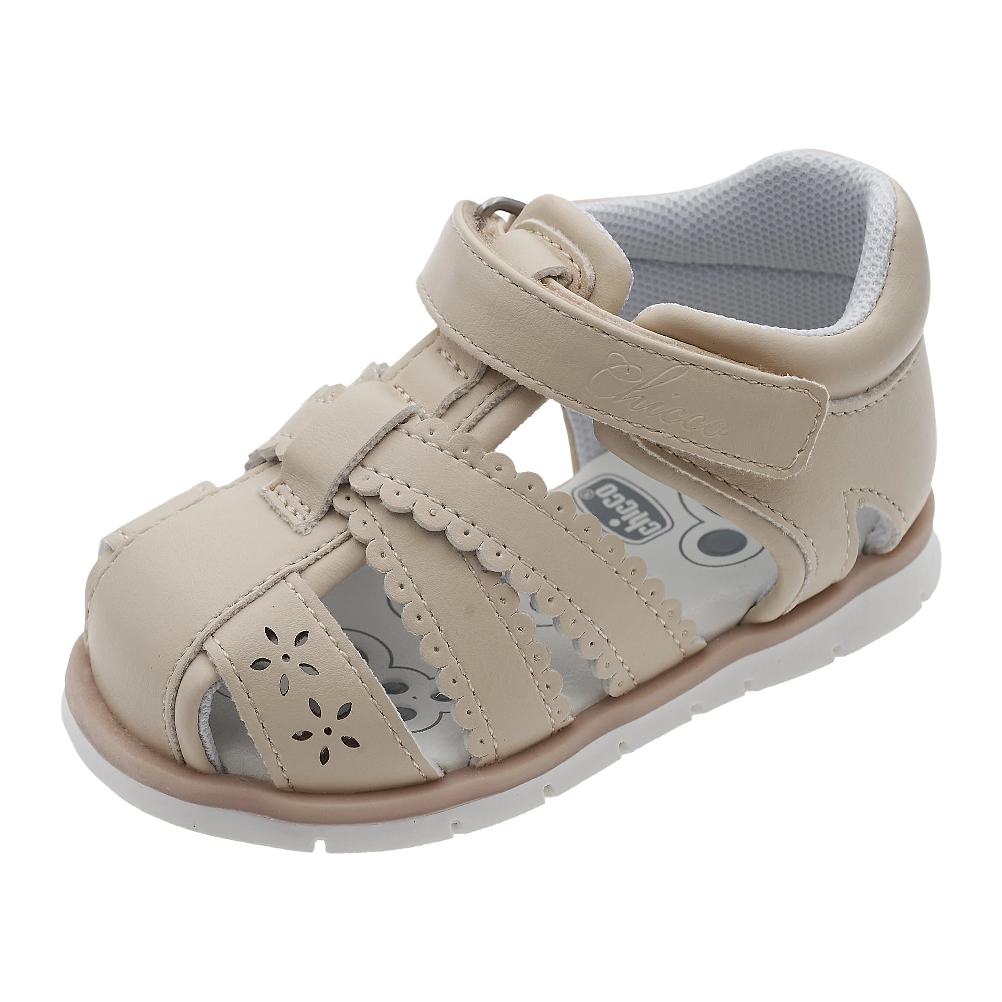 Sandal mát-xa chân bé Chicco Frisy màu be