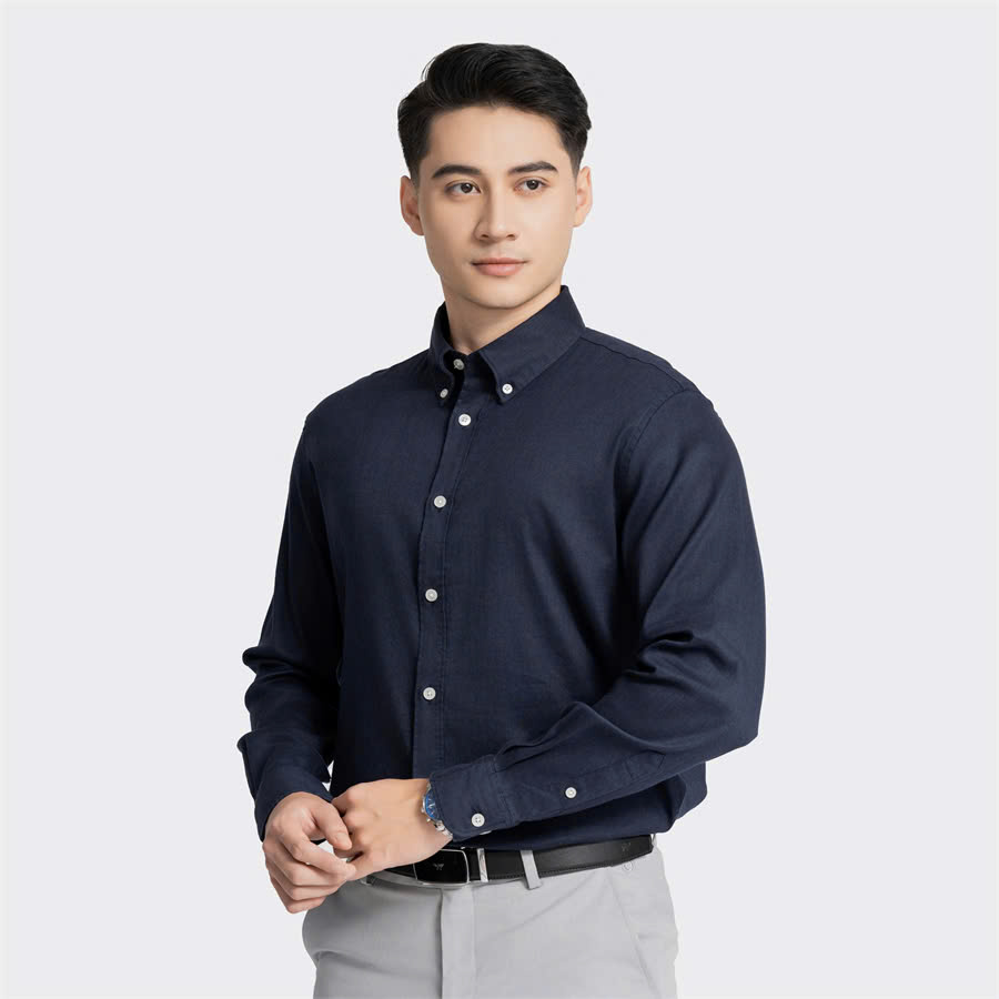 Aristino - Áo Sơ Mi Nam Aristino Business vải Ramie 1LSU620Z