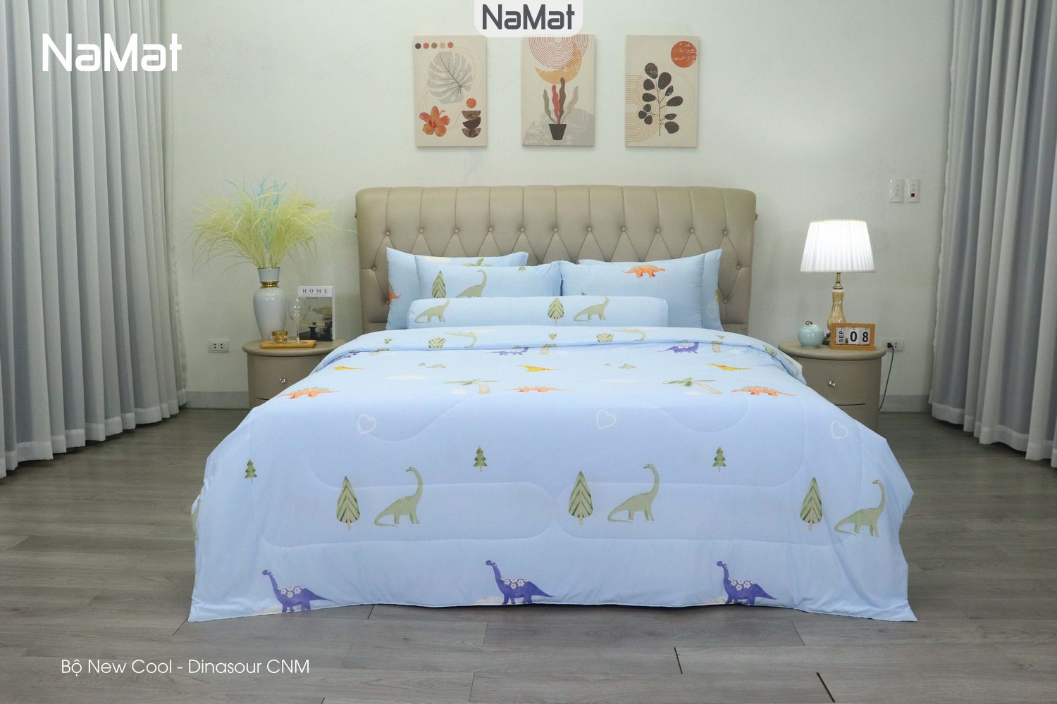 Cool fabric - Bộ Chăn Ga Gối 5 Món Hè Thu