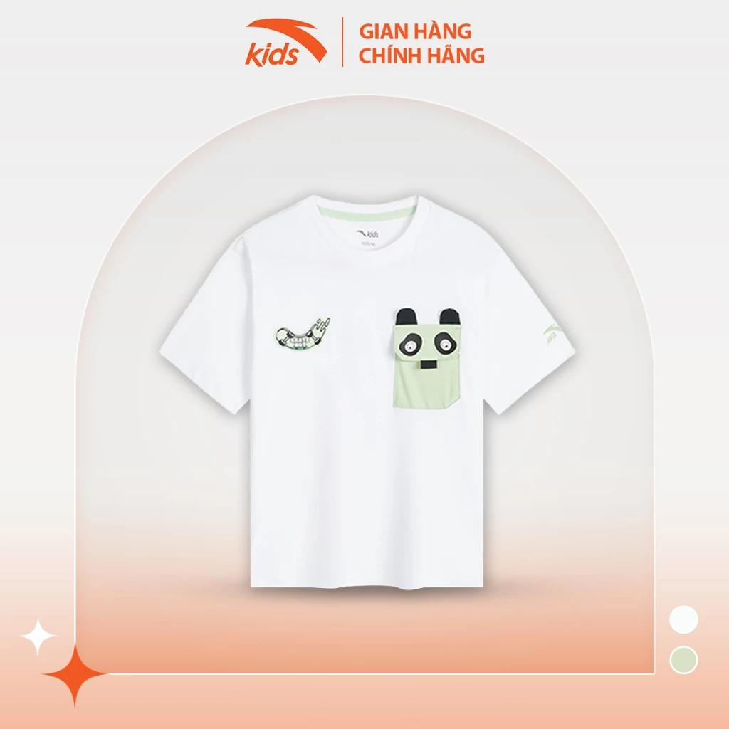 Anta Kids - Áo phông ngắn tay thể thao thời trang bé trai Anta Kids Skate 3524B9116