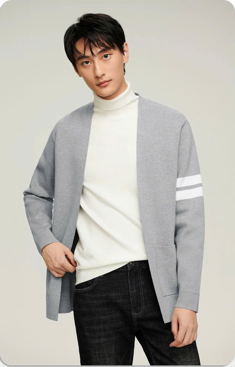 HLA - Áo khoác cardigan nam - WZA/J3W/14