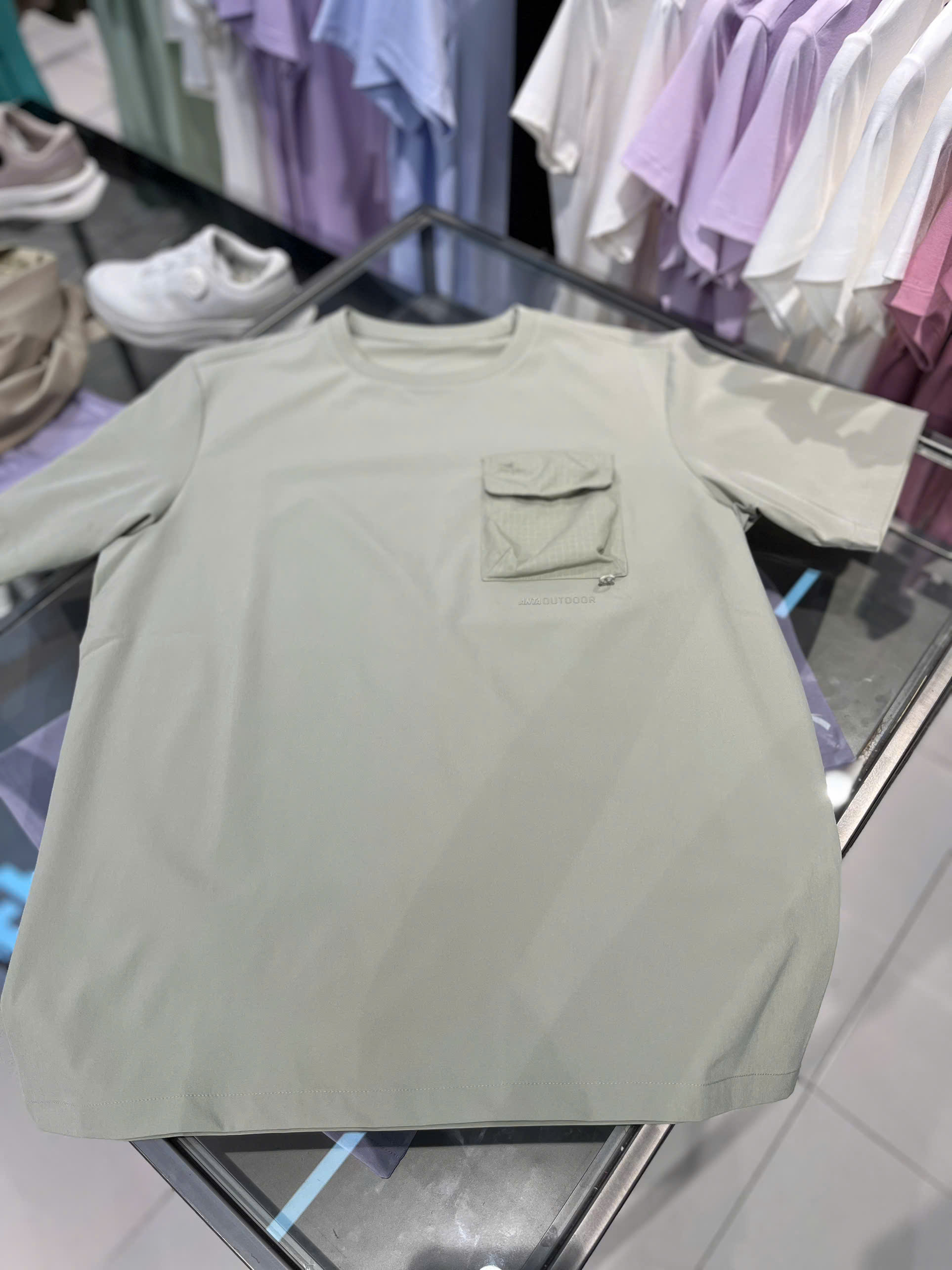 Áo ngắn tay dệt siêu nhẹ, mặc ngoài trời - 1525B6107 - ANTA