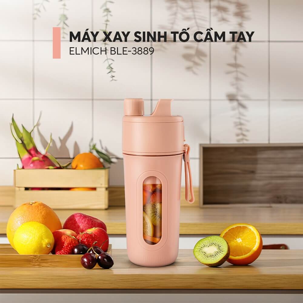 Máy xay sinh tố cầm tay Elmich BLE-3889 pink