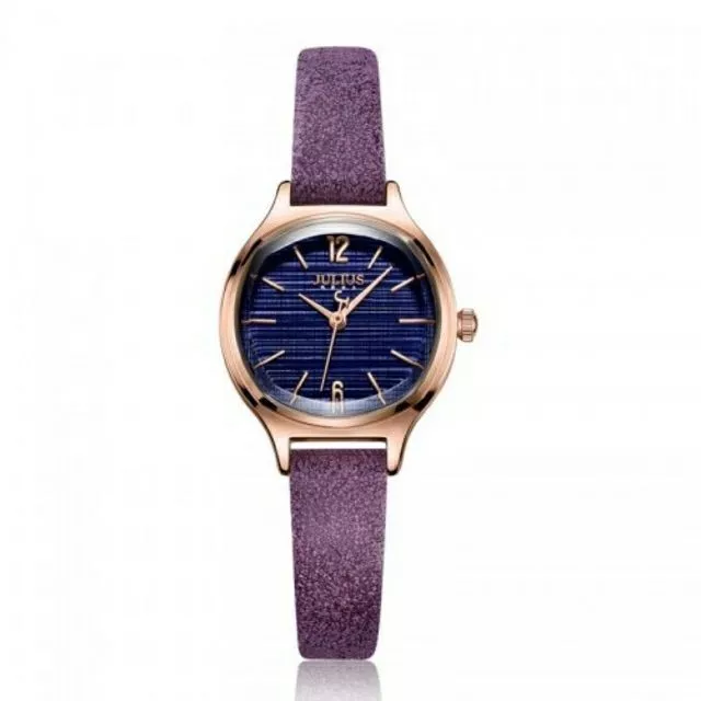 Đồng hồ nữ Julius JA-1131D dây da (Tím)