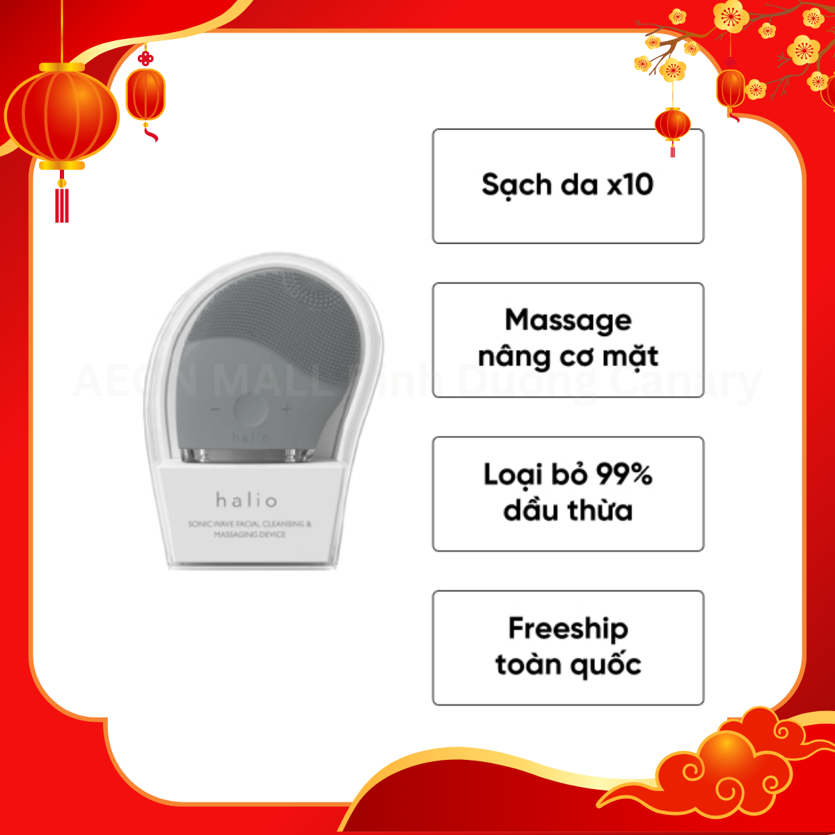 KOHNAN - Halio Máy Rửa Mặt Grey Smoke