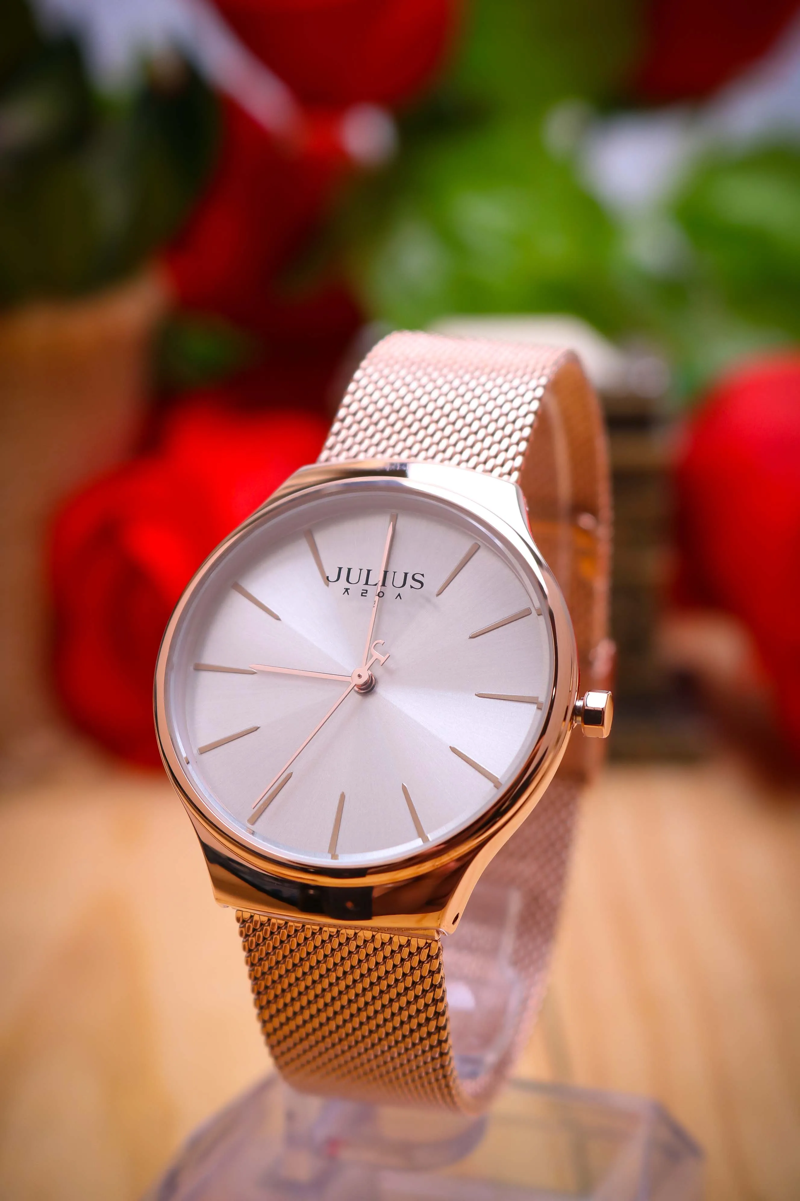 Đồng Hồ Nữ JA-1199B Julius Hàn Quốc Dây Thép (Đồng)