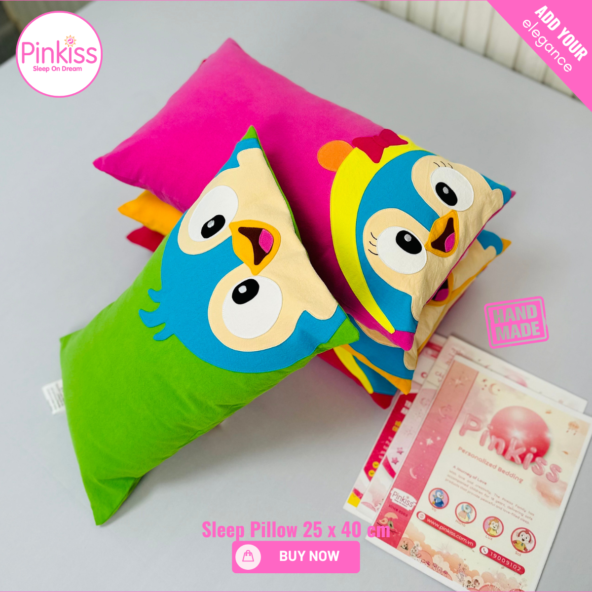 PINKISS-Gối Nằm Yo&Ha 25x40
