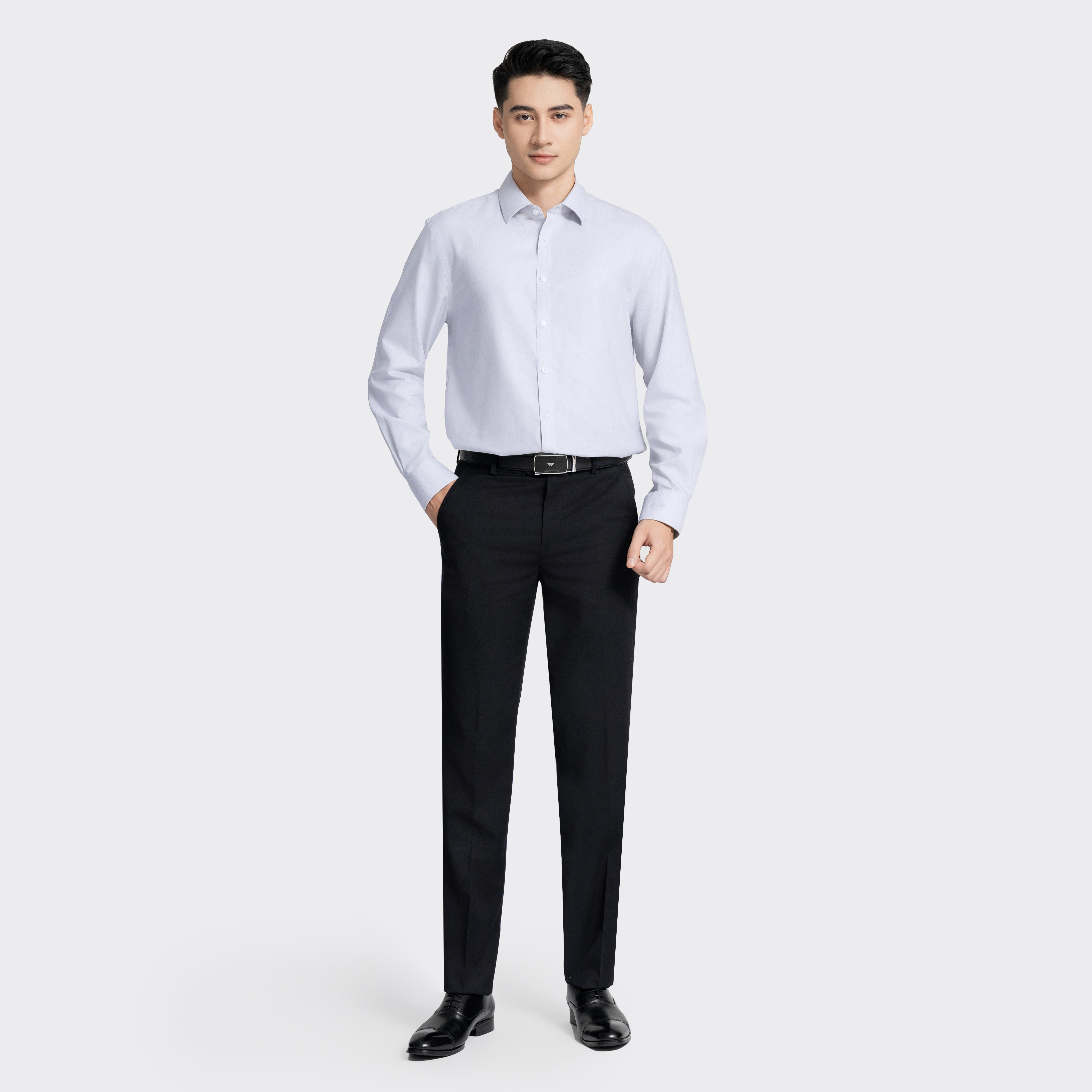 Aristino - Áo Sơ Mi Trắng Nam Garment Dipping Business 1LS0580Z
