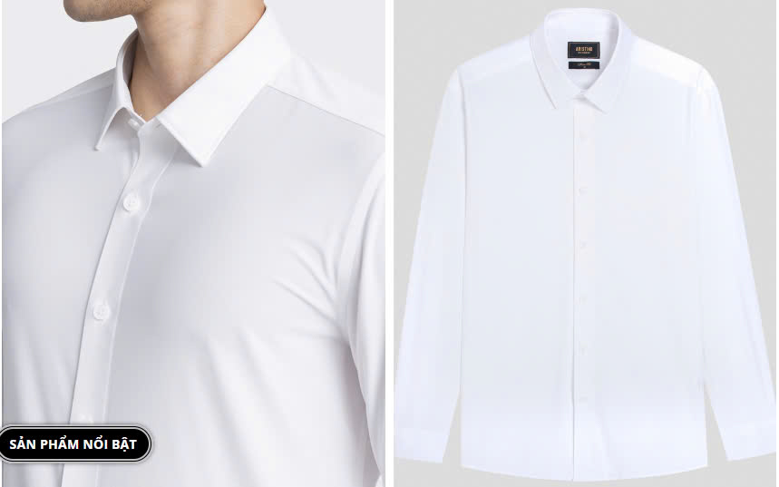 ARISTINO-Áo sơ mi dài tay AristinoB 1LS05503 màu Trắng kẻ