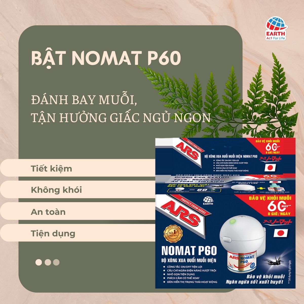 KOHNAN BÌNH TÂN-BỘ XÔNG MUỖI ĐIỆN ARS P60-8936013257235
