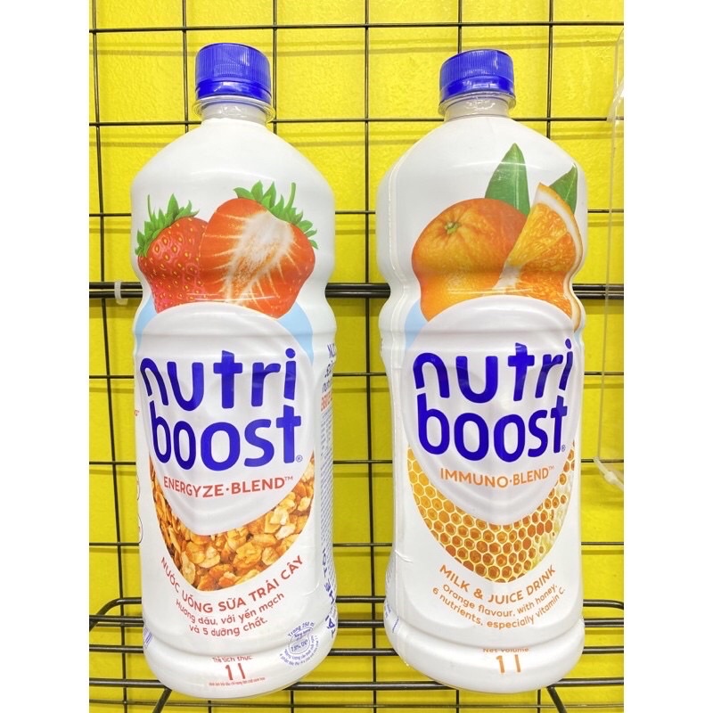 KOHNAN COMBO 2 CHAI SỮA TRÁI CÂY NUTRIBOOST 1L