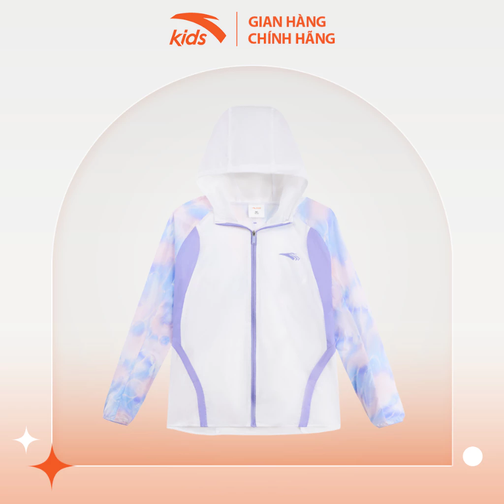 Anta Kids - Áo Khoác Gió Chạy Bộ Bé Gái Anta Kids Running 3624B5601