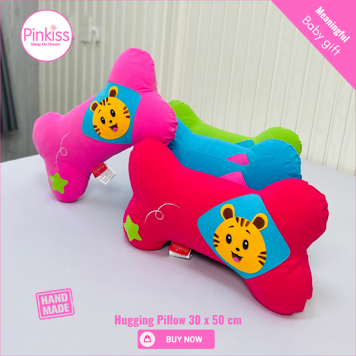 PINKISS-Gối ôm PINKISS Xương Nhỏ 30x50