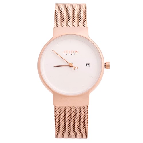 Đồng Hồ Nam JS-009MB Julius Star Hàn Quốc Dây Thép (Đồng)