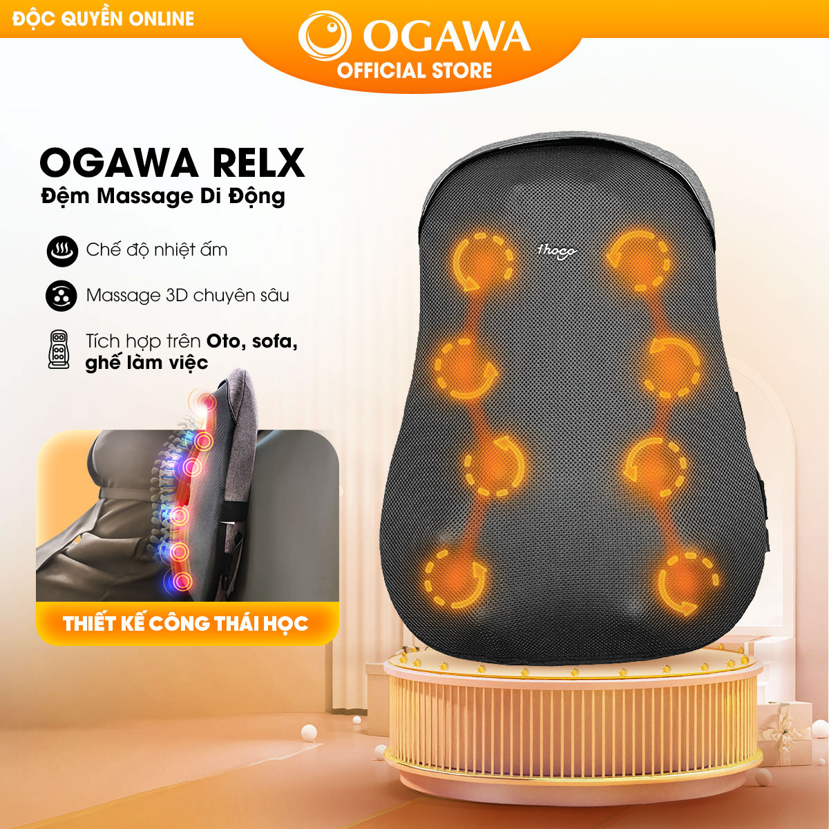 OGAWA Máy massage lưng RelX