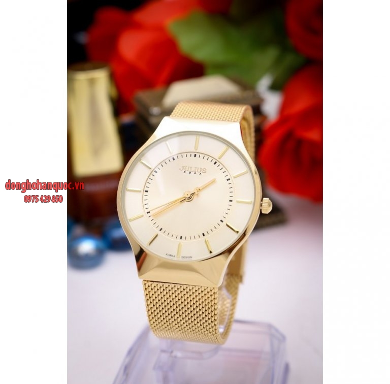 Đồng hồ nam Julius JA-577ME dây mesh (Vàng)