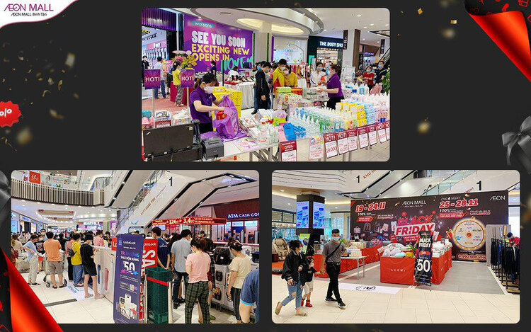 Chương trình “Vòng quay may mắn Black Friday” hàng năm tại AEON MALL Bình Tân luôn được khách hàng đón nhận nhiệt tình