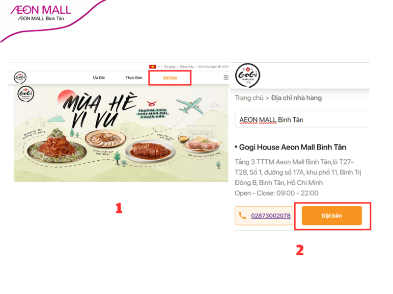Đặt bàn GoGi qua website của nhà hàng là phương thức được nhiều người lựa chọn