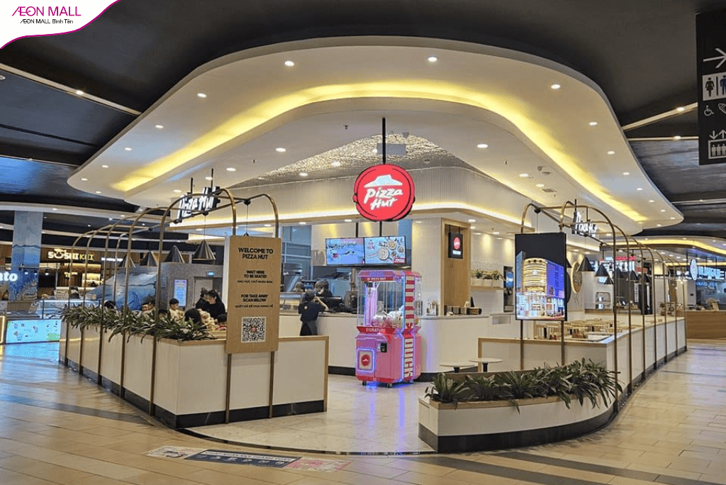 Pizza Hut AEON MALL Bình Tân mang đến không gian hiện đại và món ngon đa dạng cho gia đình