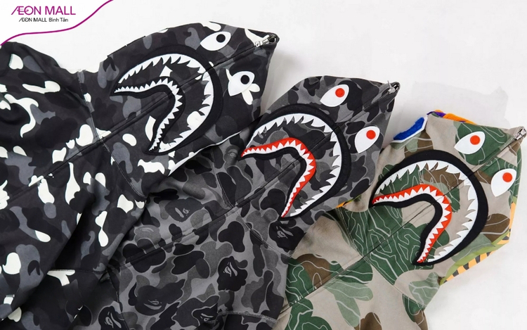 BAPE sở hữu bộ sưu tập quần áo theo phong cách thời trang đường phố kết hợp với các thiết kế táo bạo