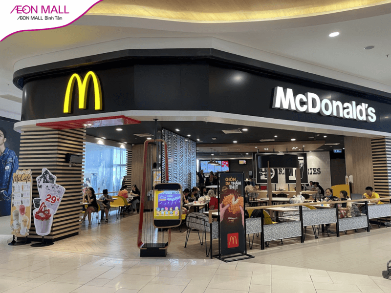 Cửa hàng đồ ăn nhanh Mc Donald's tại AEON MALL Bình Tân.