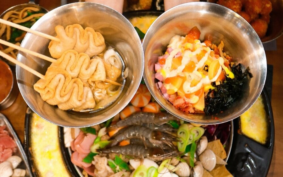 chả cá, cơm trộn menu dookki