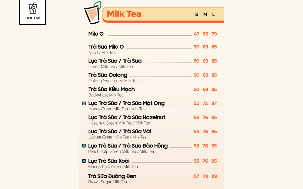 milk tea koi thé