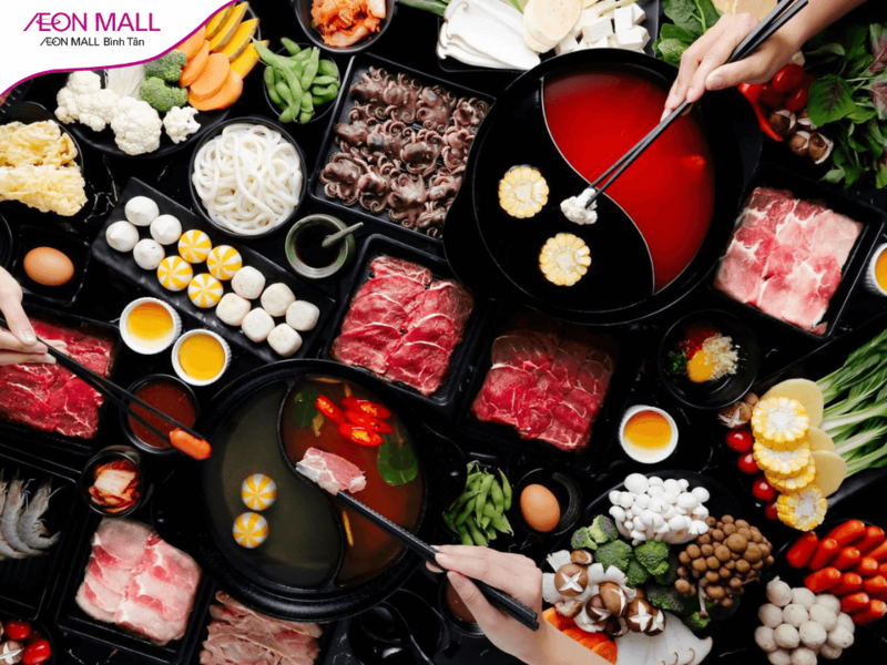 Tại Shabu Ya có 5 vị nước lẩu đậm vị Nhật Bản: miso, sukiyaki, kimchi, Shabu shabu và collagen