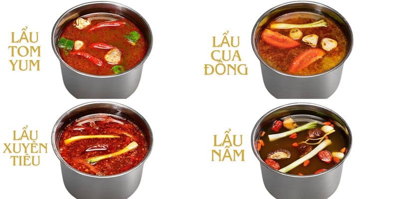 menu kichi kichi: Các loại nước lẩu