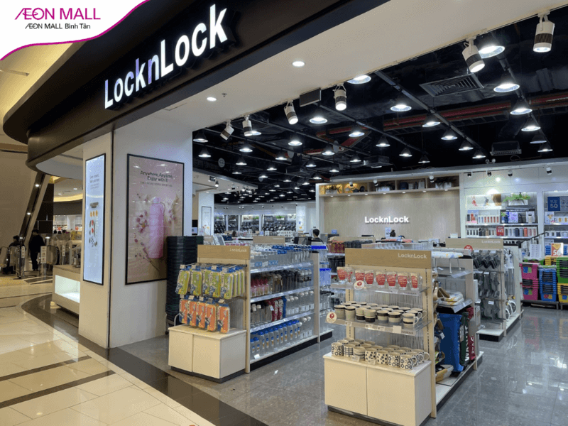 Gian hàng LocknLock tại AEON MALL Bình Tân.