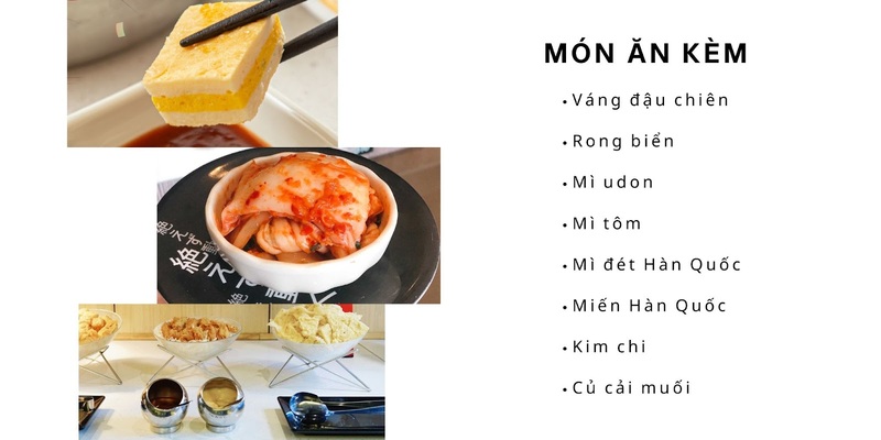 thực đơn kichi kichi: món ăn kèm