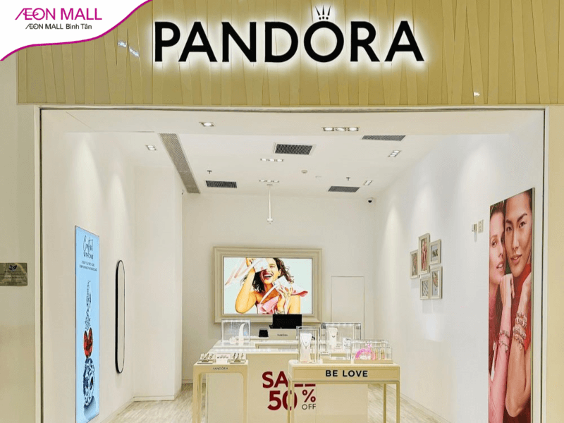 Gian hàng Pandora tại AEON MALL Bình Tân.