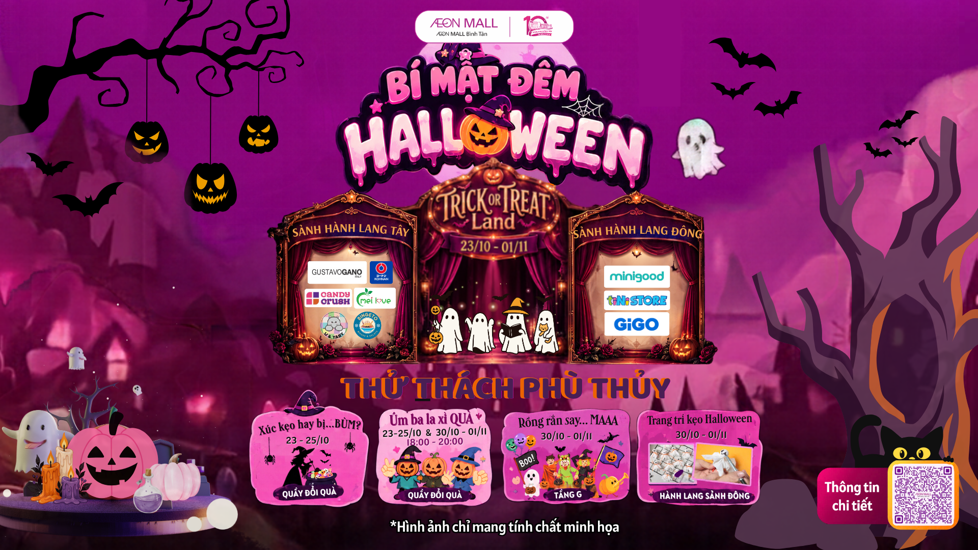 BÍ MẬT ĐÊM HALLOWEEN: LẠC BƯỚC VÀO VƯƠNG QUỐC PHÉP THUẬT TẠI AEON MALL BÌNH TÂN!