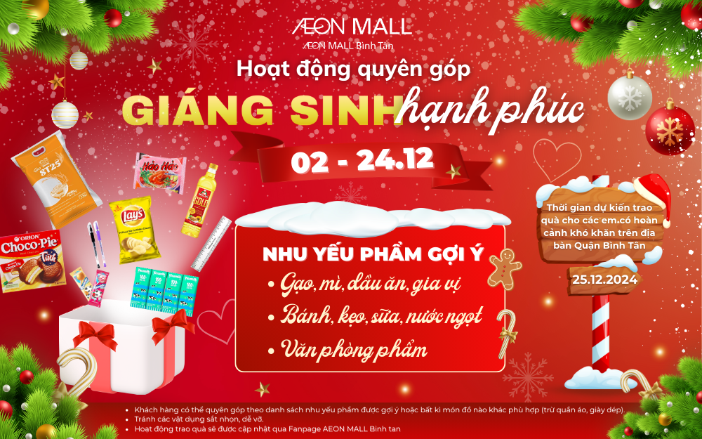 CÁC HOẠT ĐỘNG GIÁNG SINH TẠI AEON MALL BÌNH TÂN