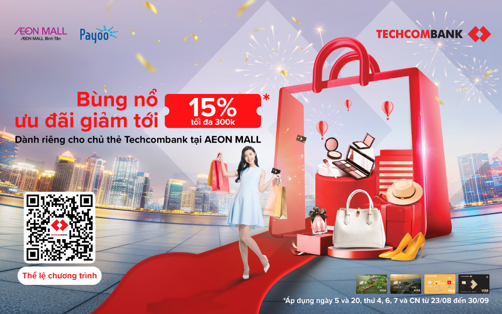 🌟 ĐẠI LỄ MUA SẮM - SIÊU SALE TƯNG BỪNG CÙNG CHỦ THẺ TECHCOMBANK 🌟