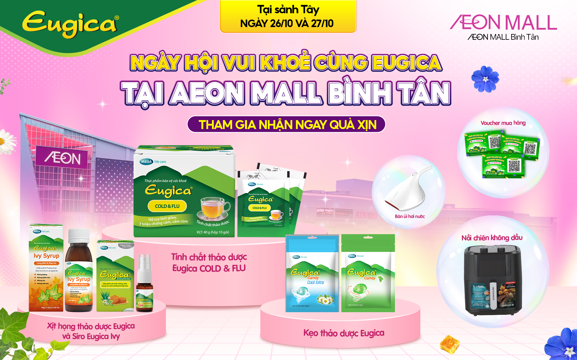 THÁNG 10 SÔI ĐỘNG VỚI NGÀY HỘI VUI KHỎE CÙNG EUGICA TẠI AEON MALL BÌNH TÂN